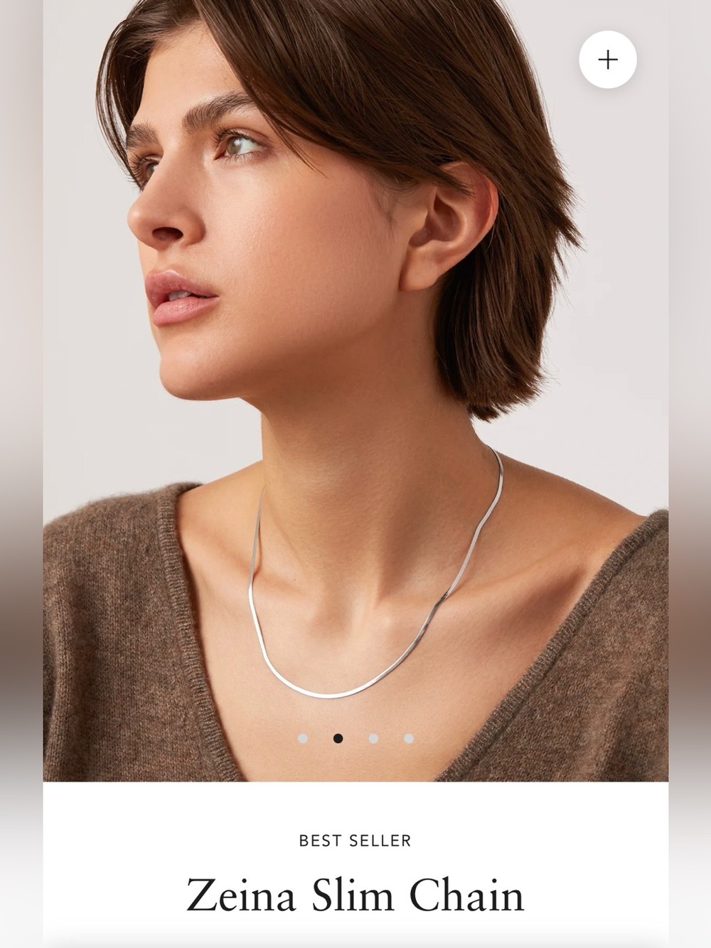 Jenny Bird Zeina Slim Chain Necklace - Silver